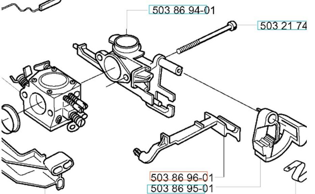 Cięgno ssania Husqvarna 340 346 350