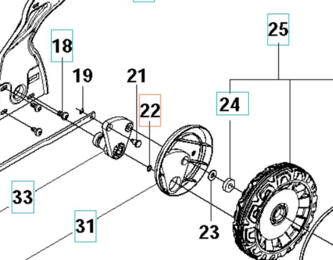 Zabezpieczenie zębatki Husqvarna napędu kosiarka