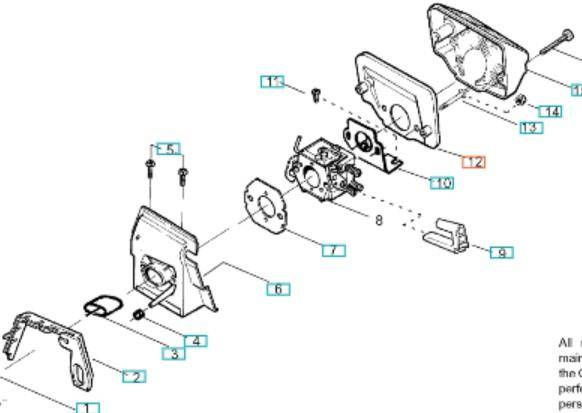 Podstawa filtra powietrza Husqvarna 136 137
