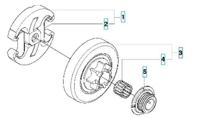 Bęben sprzęgla Husqvarna 455, 460