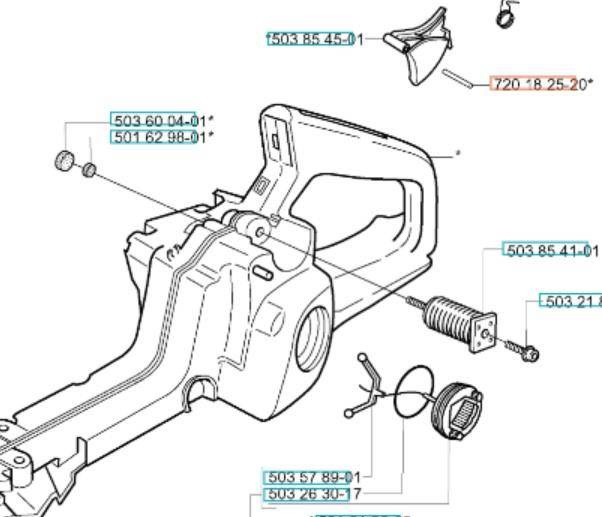 Sworzeń dźwignia gazu Husqvarna